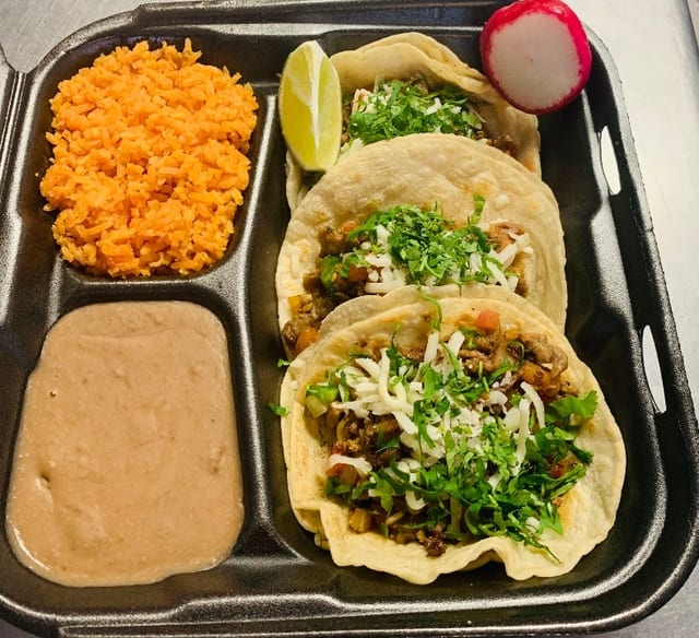 3 Tacos Alambre.