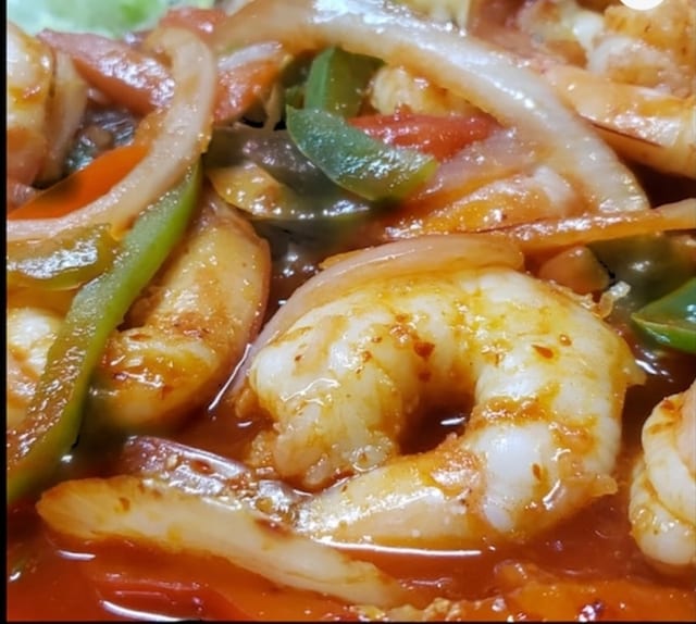 Fajitas de camaron.