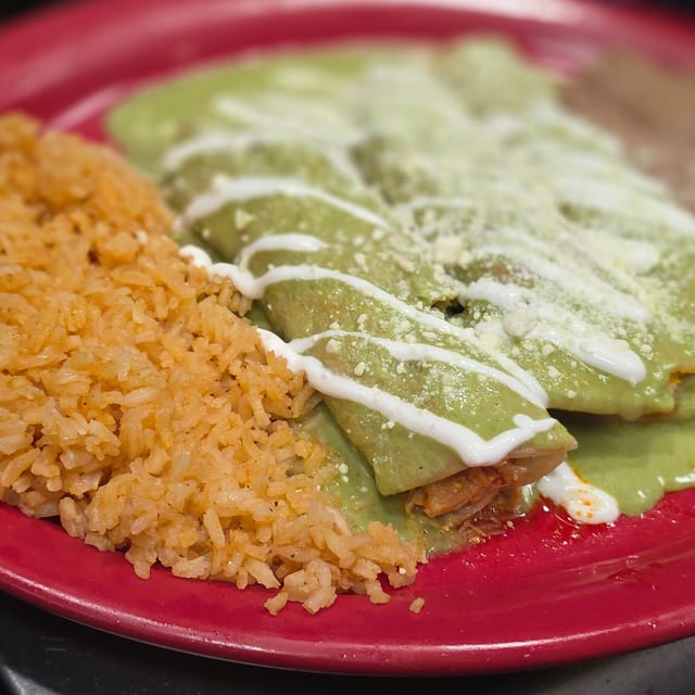 Enchiladas Verdes Cotija.